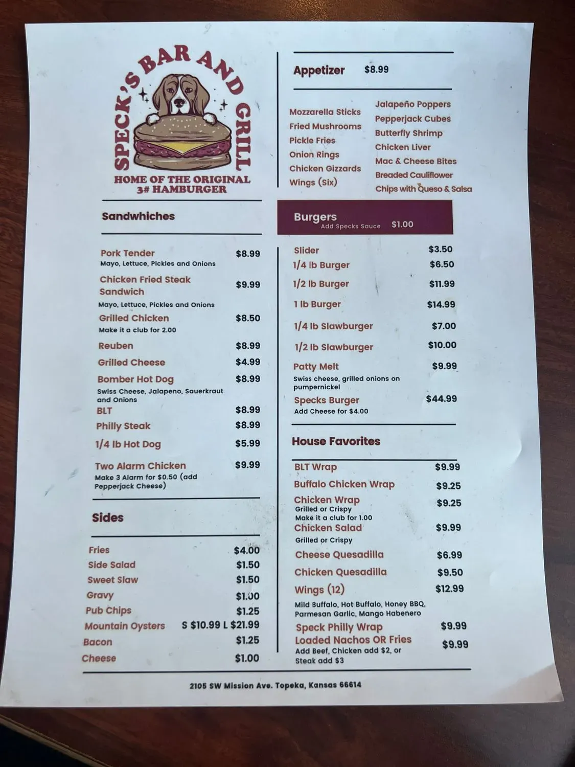 Menu 1