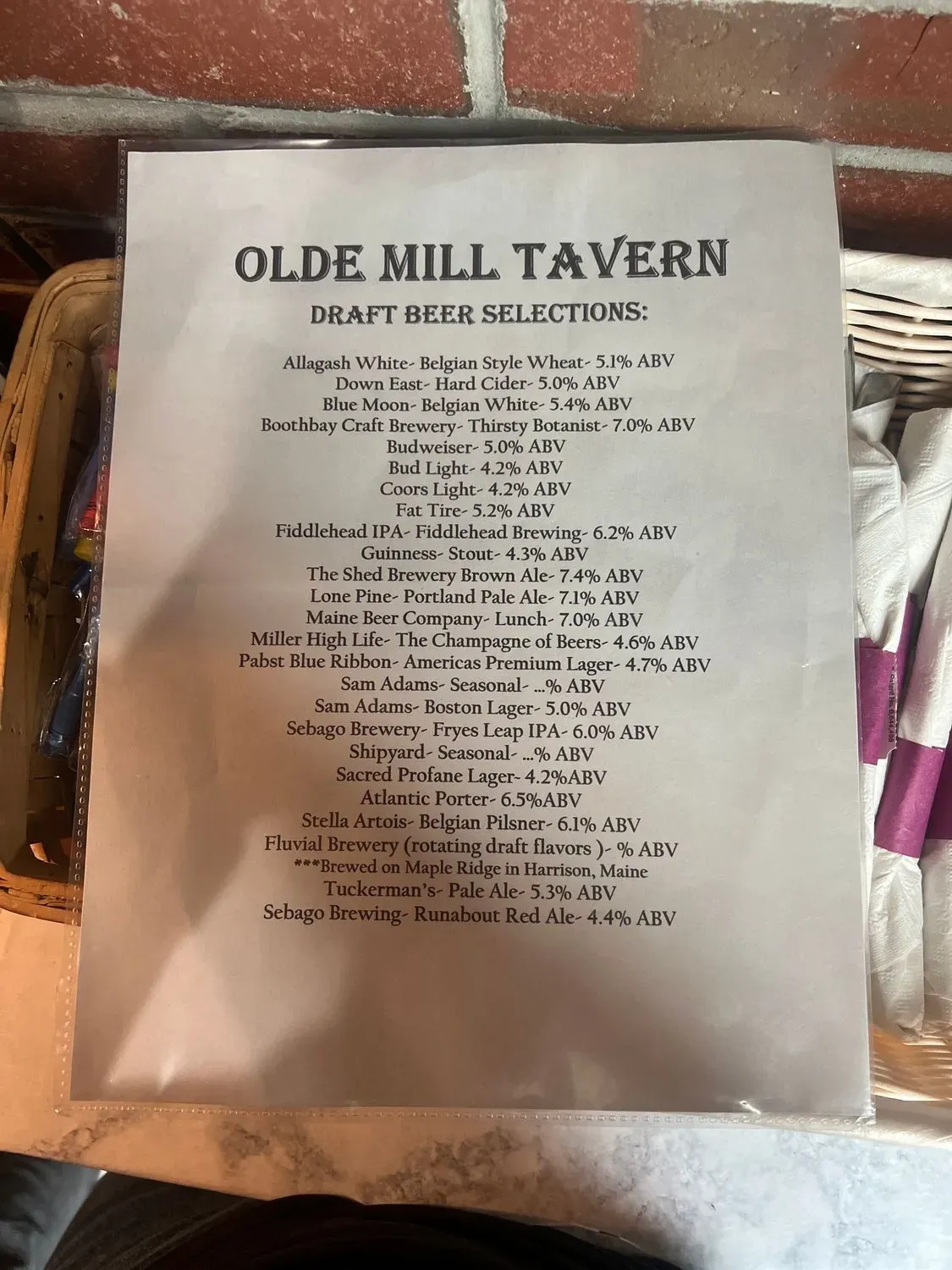 Menu 5