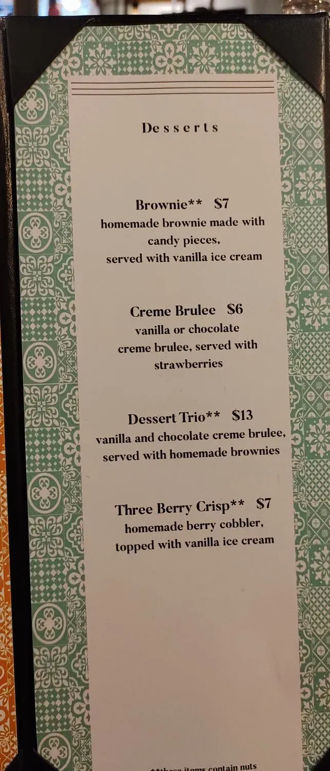 Poco Piatti Menu - Updated November 2025
