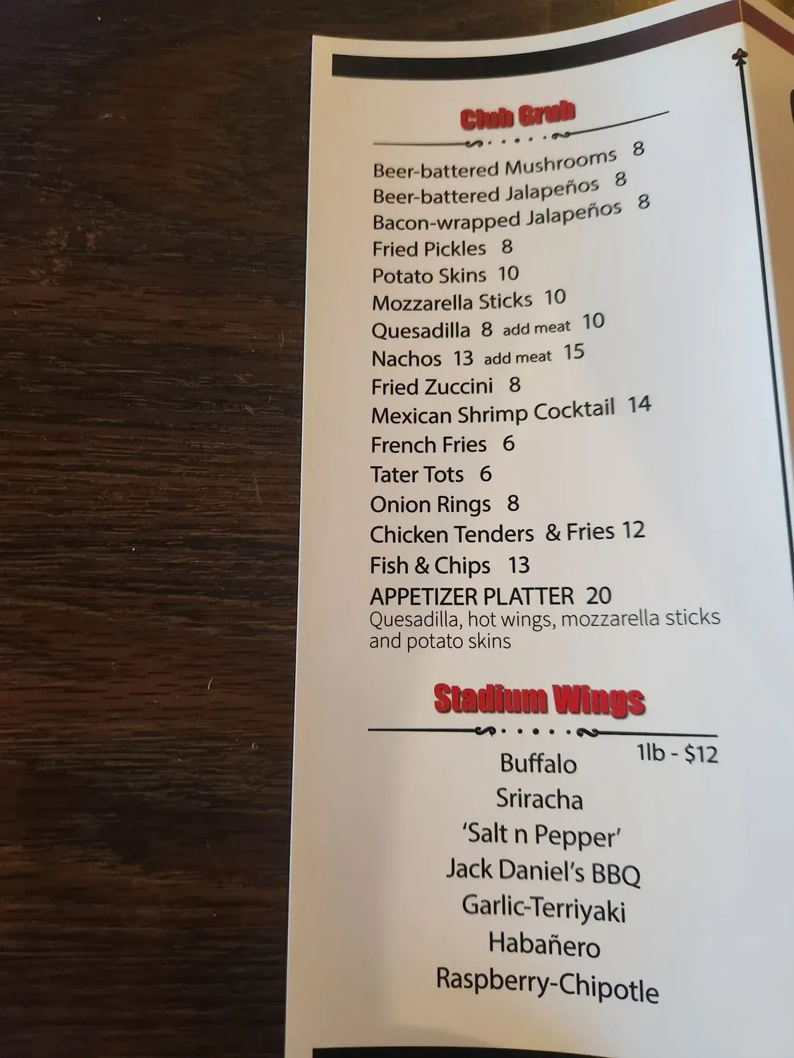 Menu 1