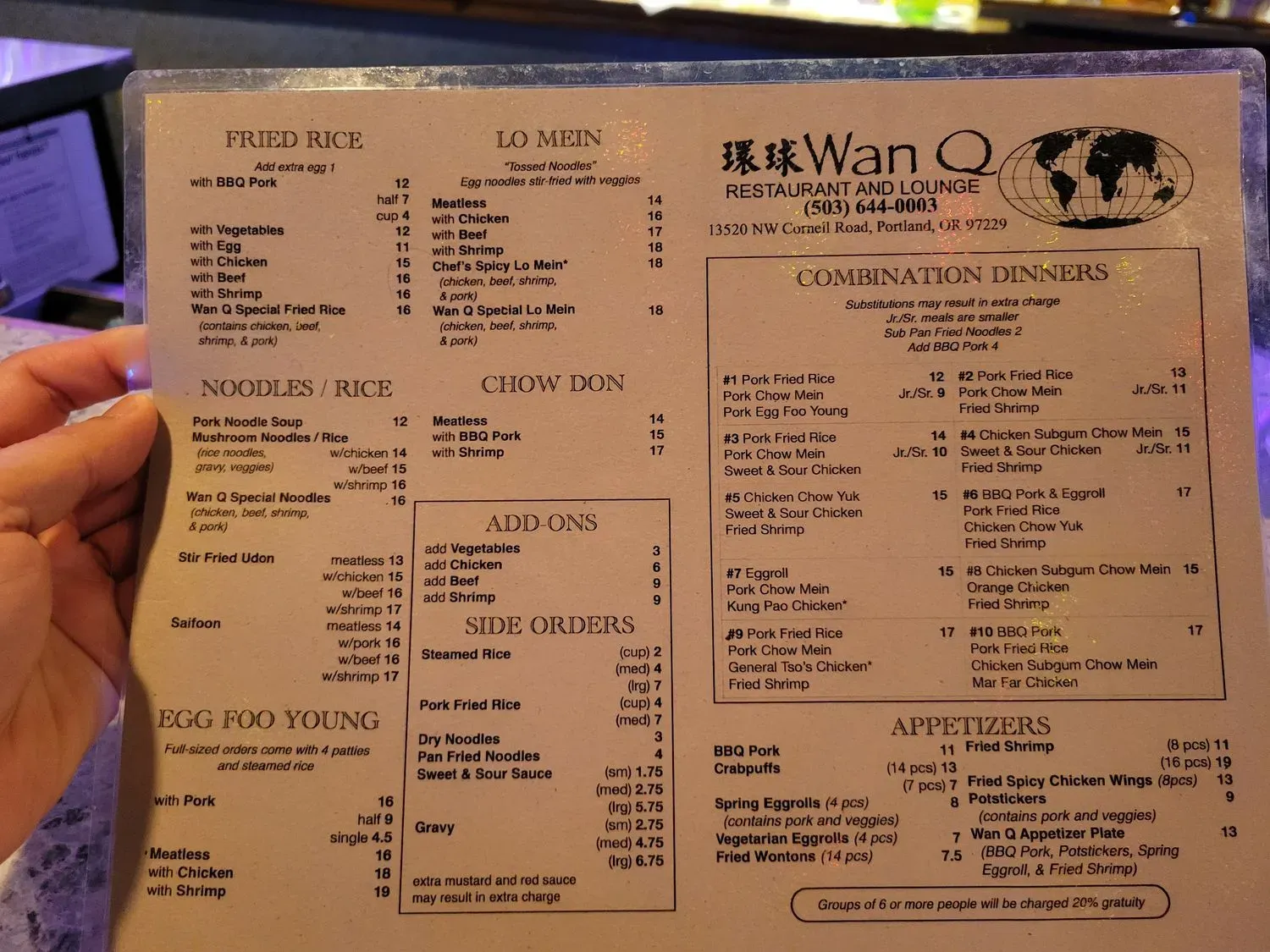 Menu 1