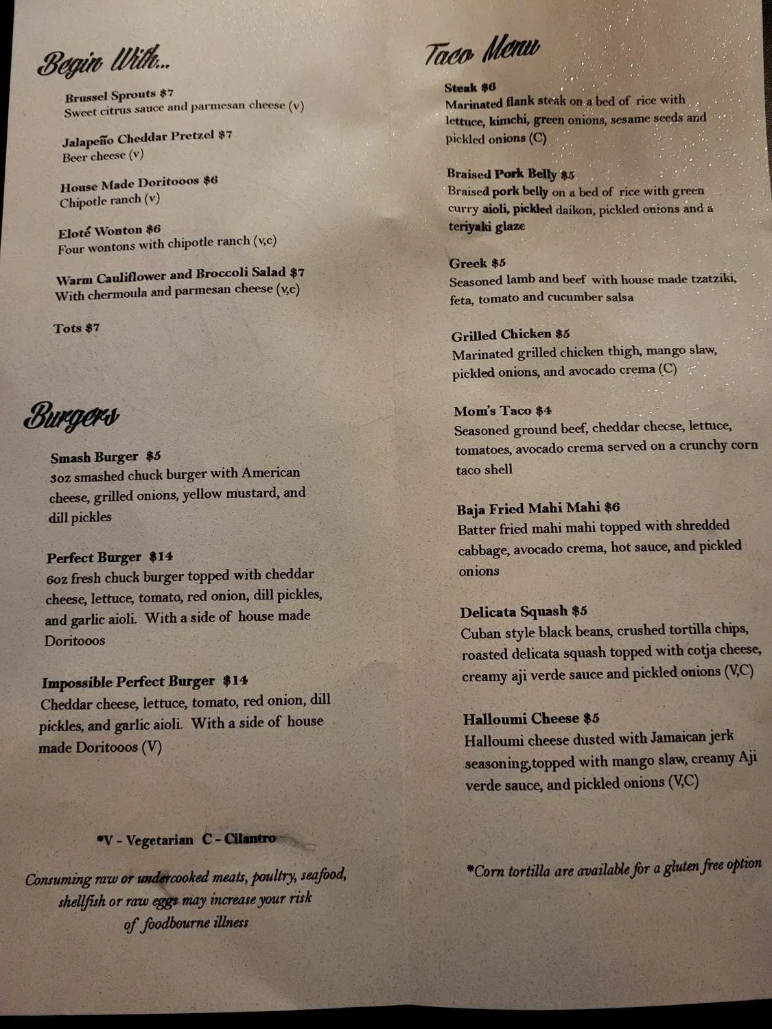 Menu 1