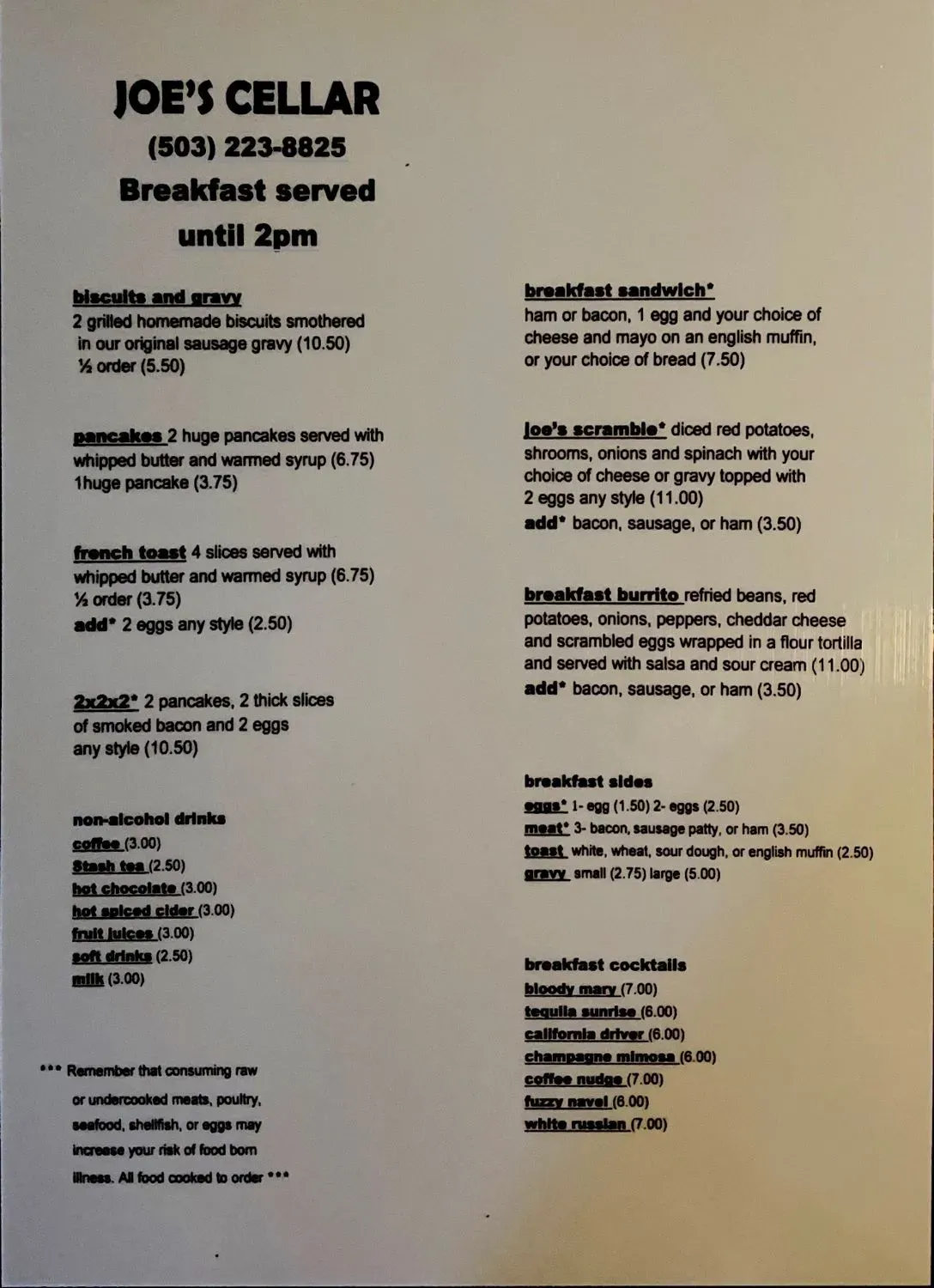 Menu 1