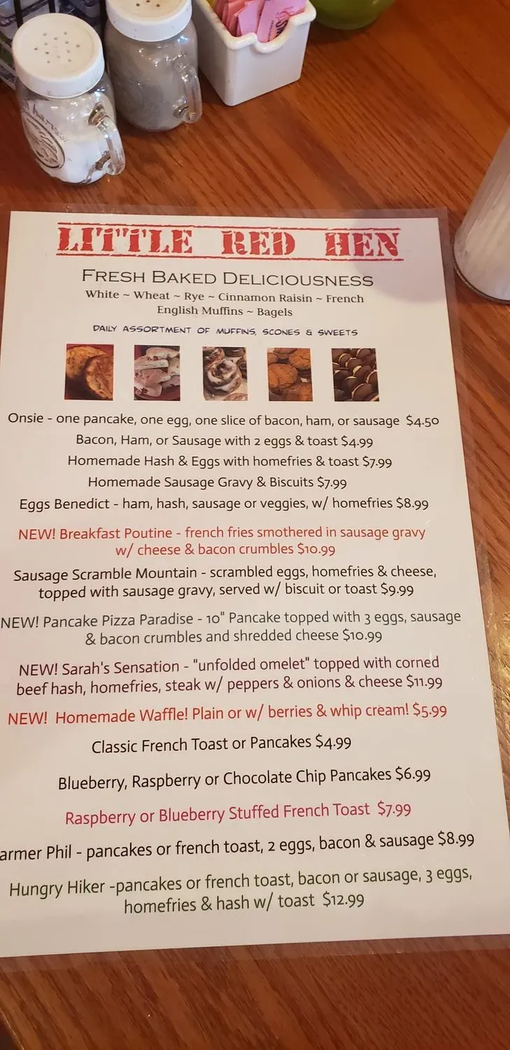 Little Red Hen Diner & Bakery Menu - Updated November 2025