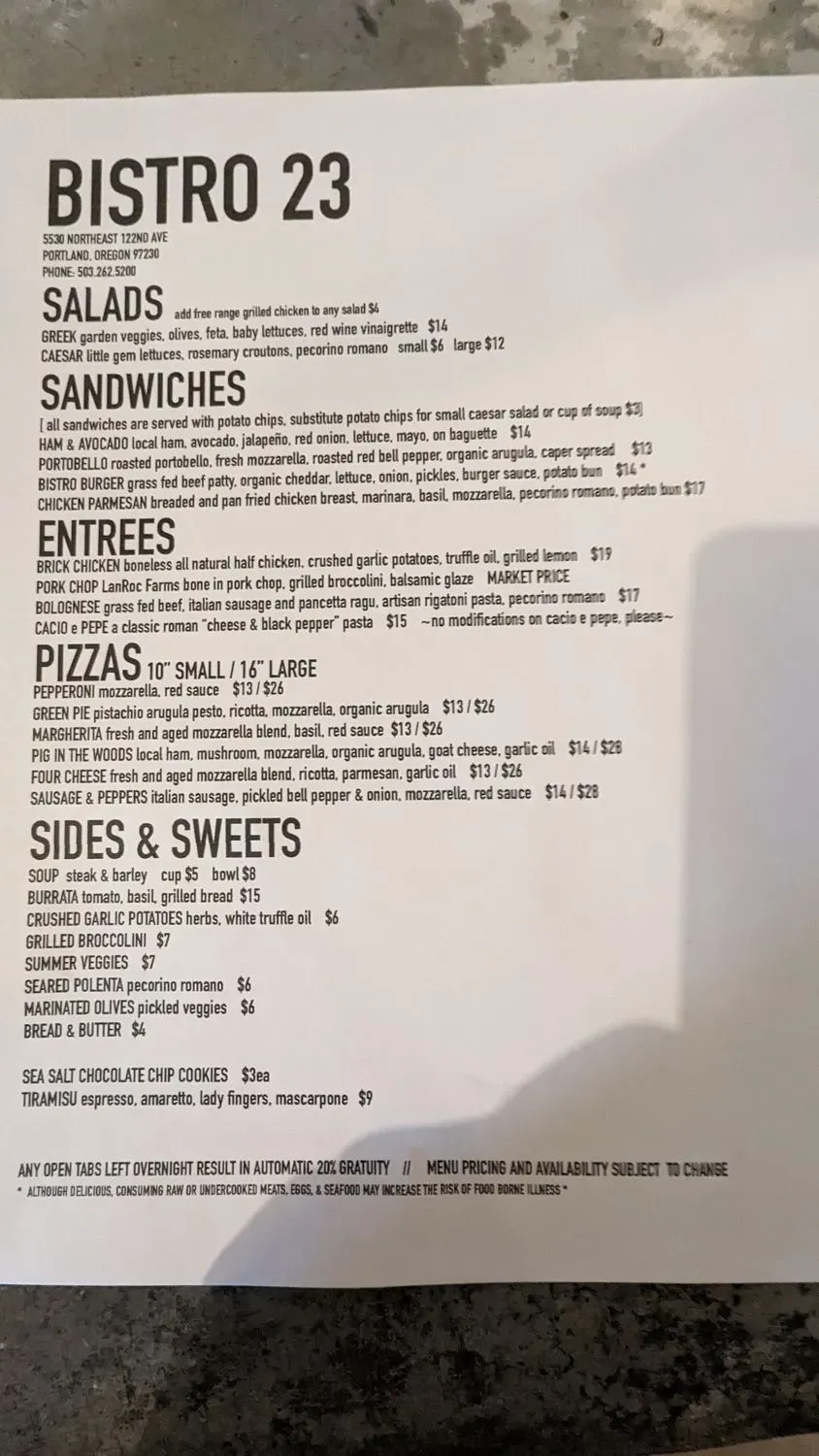 Menu 1