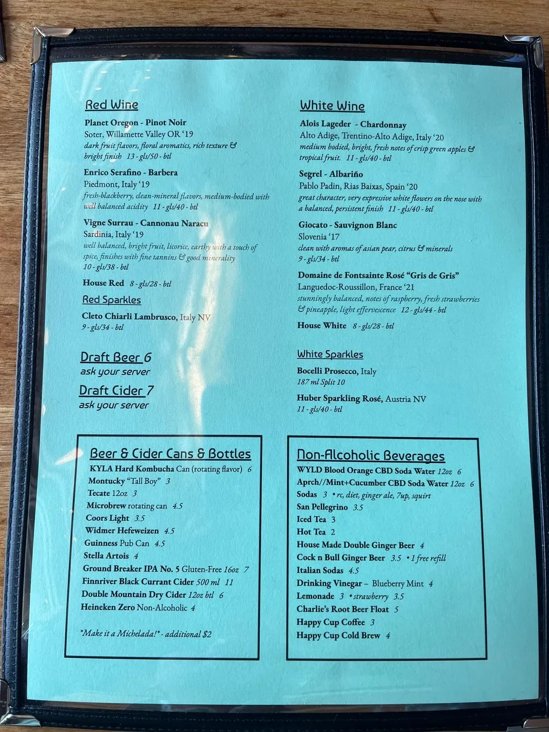 Menu 1