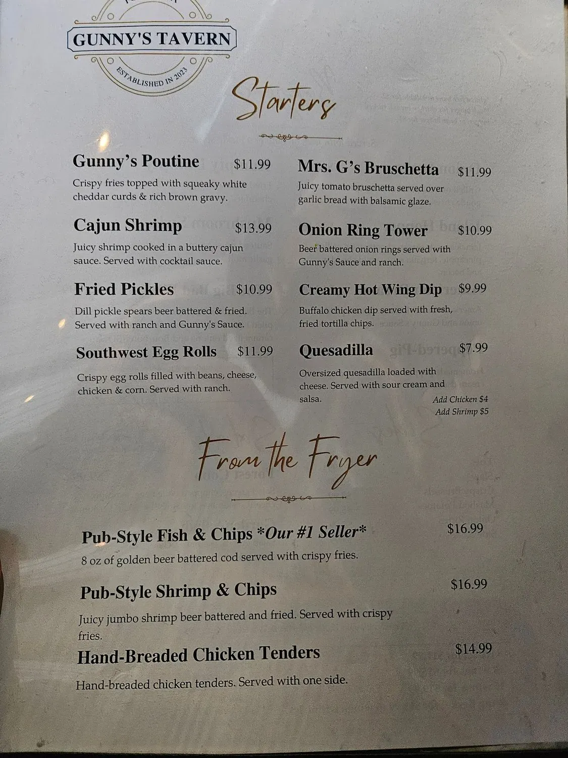 Menu 1