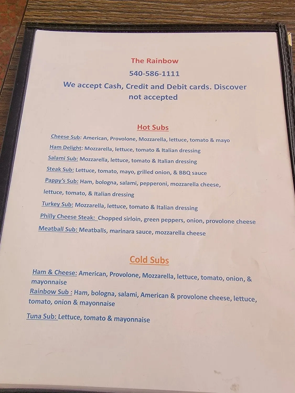 Menu 1