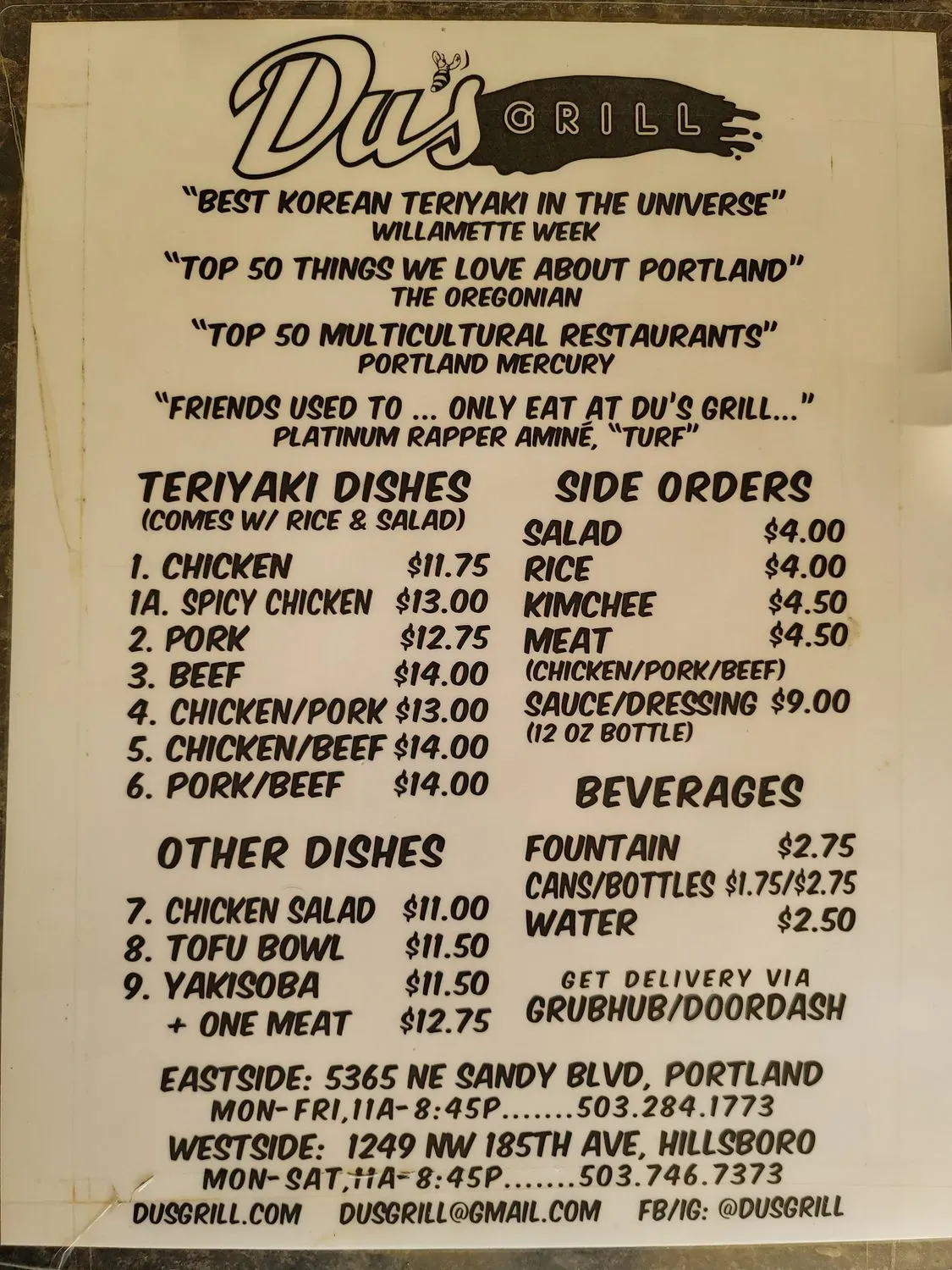 Menu 1