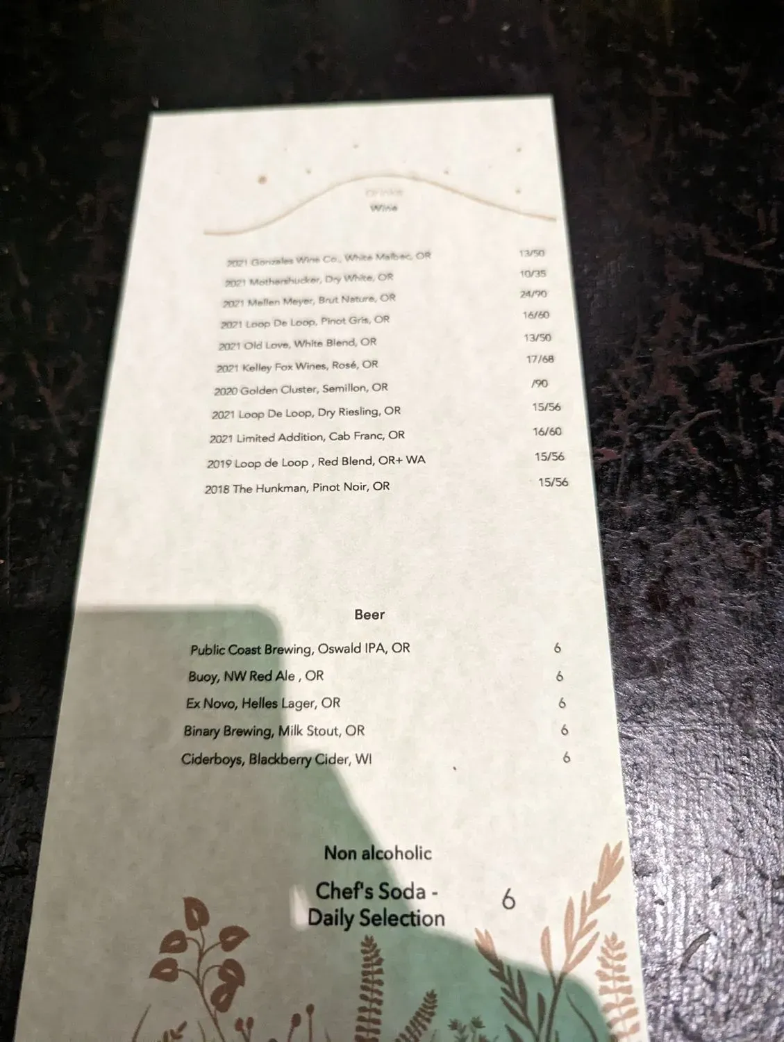 Menu 6