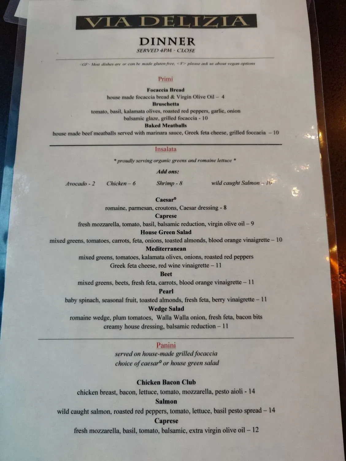 Menu 1