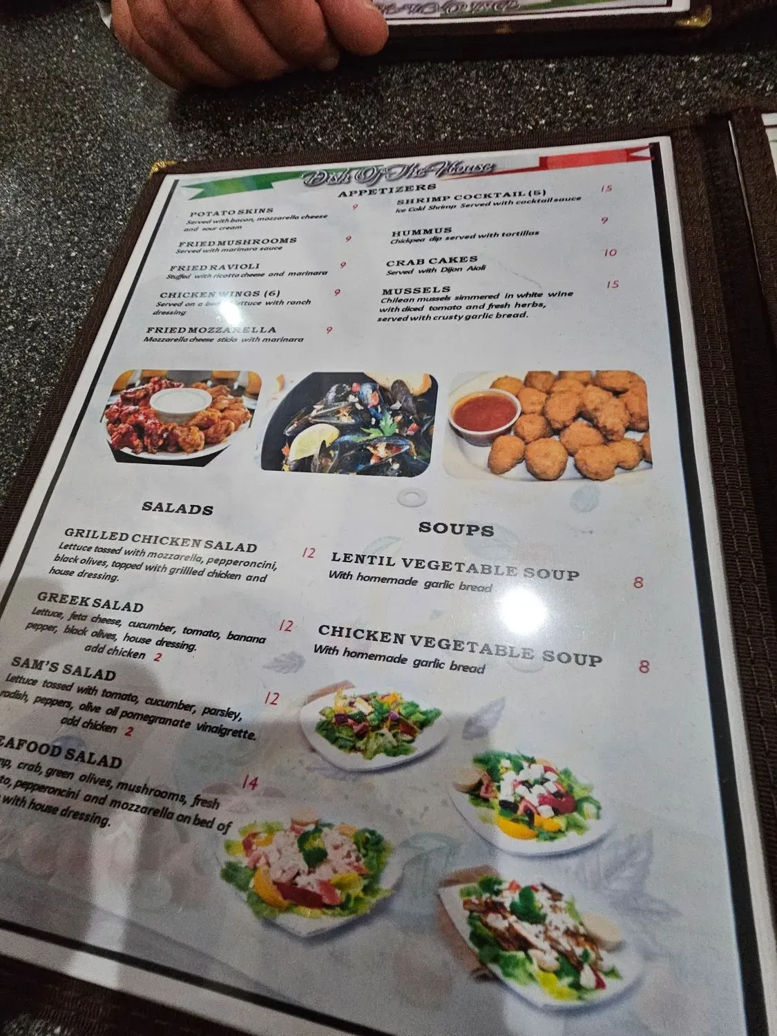 Sam's Ristorante Menu - Updated November 2025