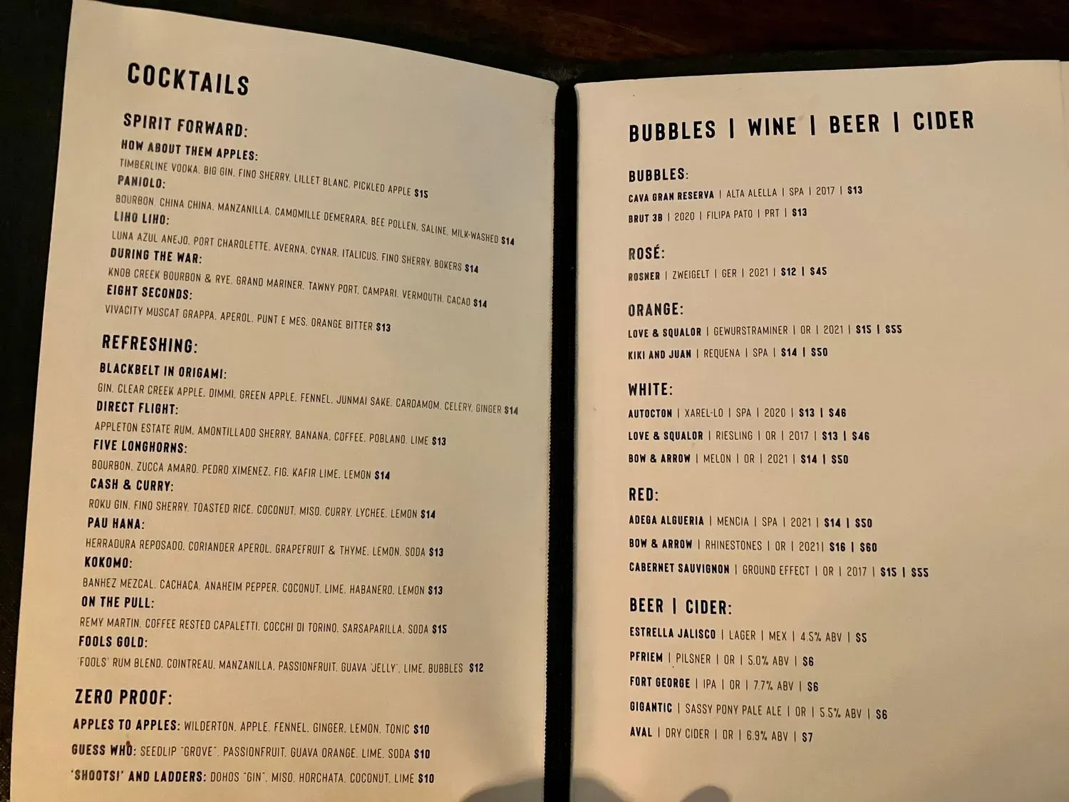 Menu 2