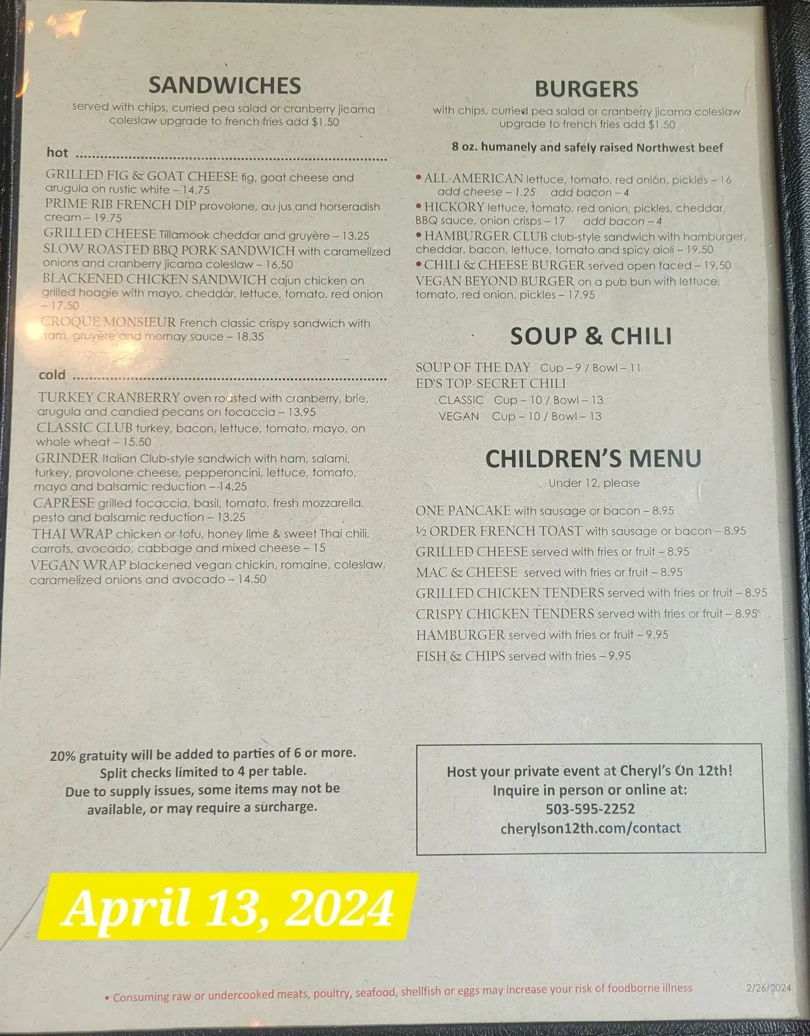 Menu 4