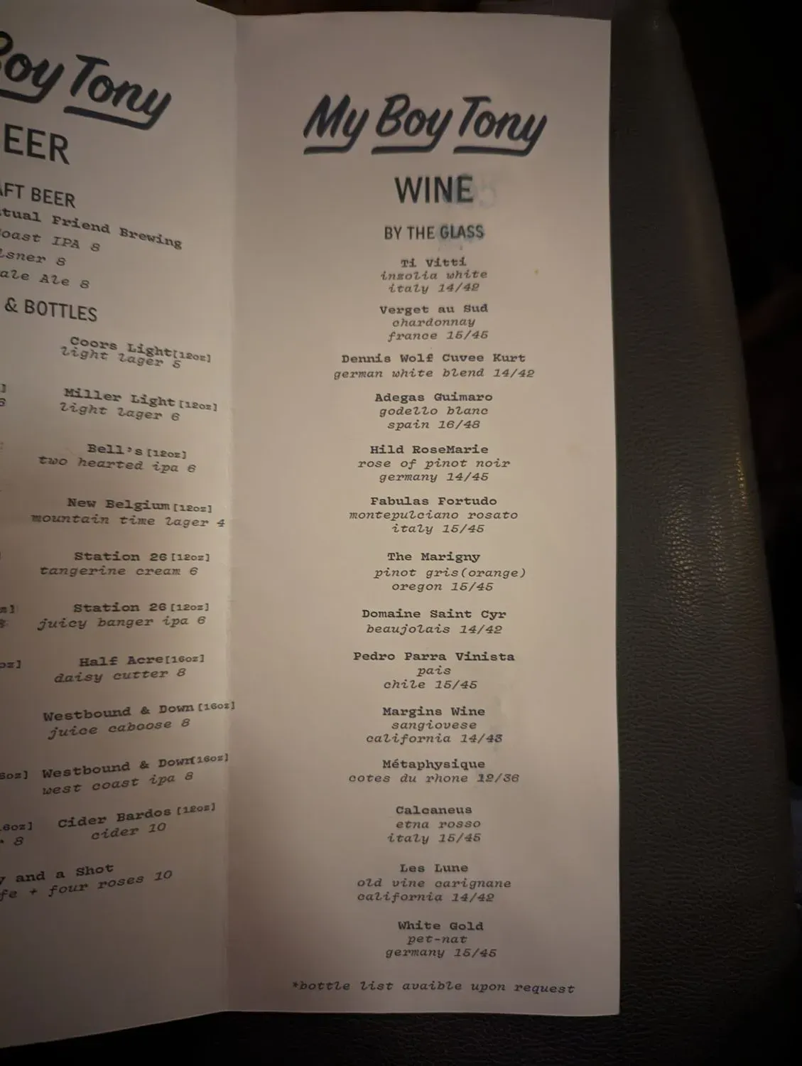 Menu 1