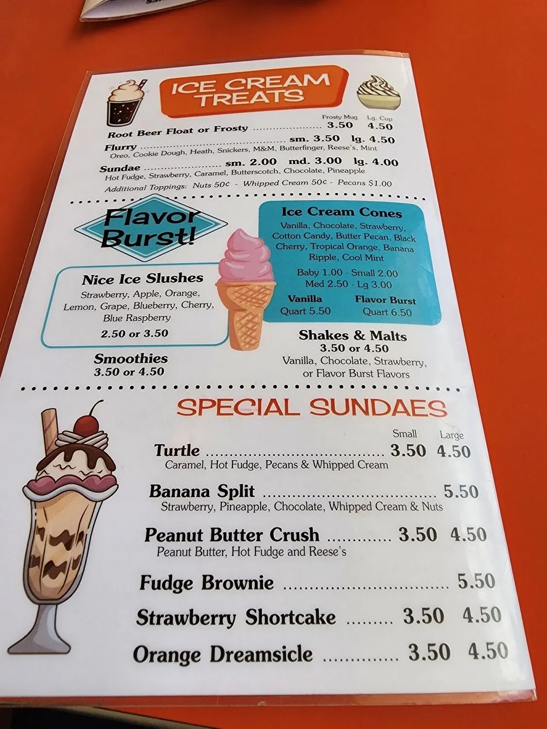 The Rootbeer Stand Menu - Updated November 2025