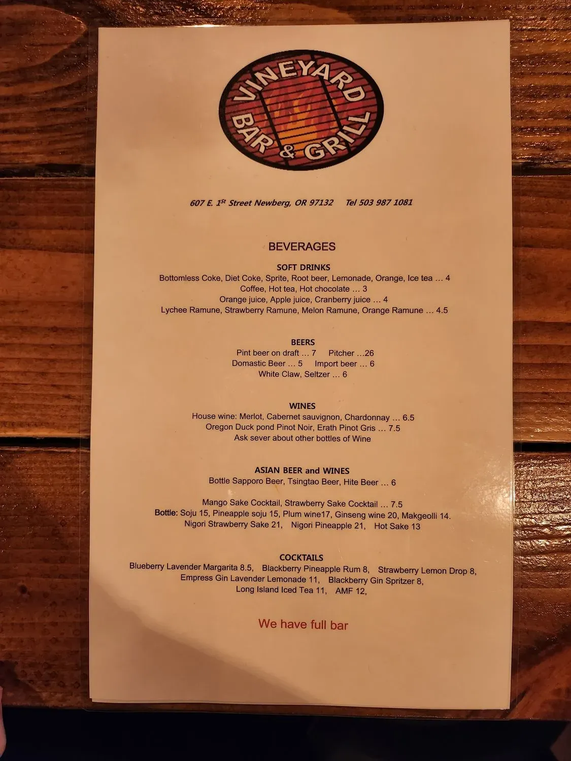 Menu 5