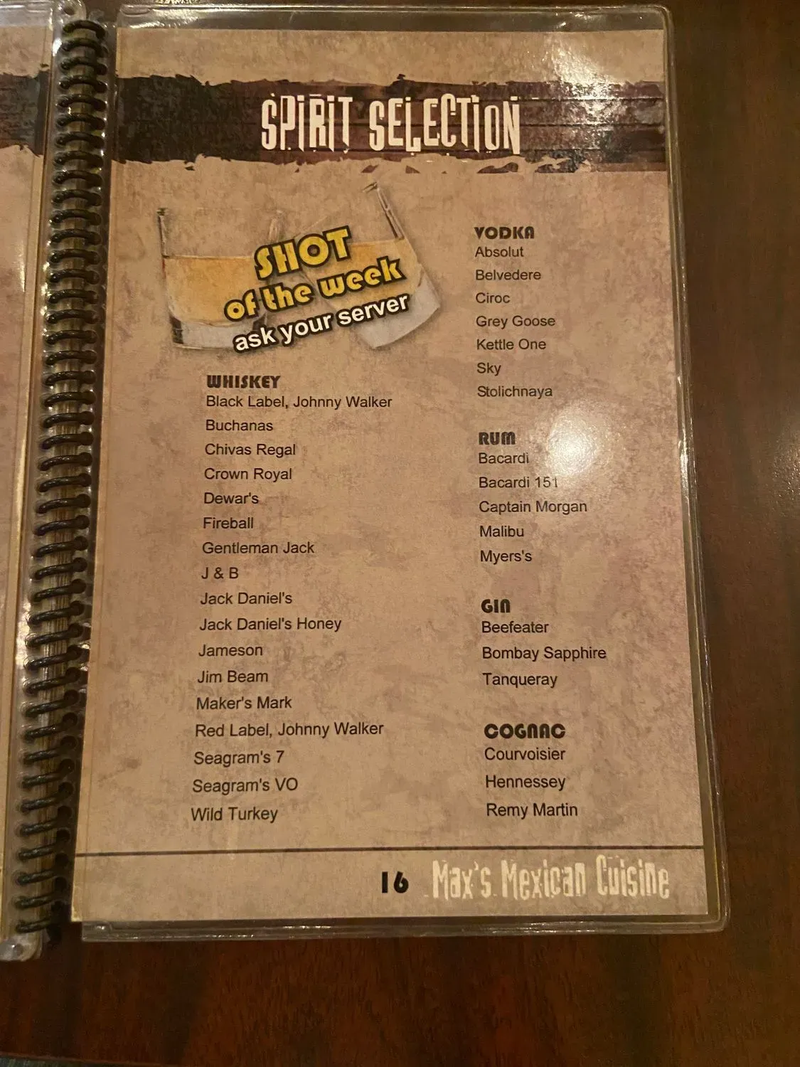 Menu 5