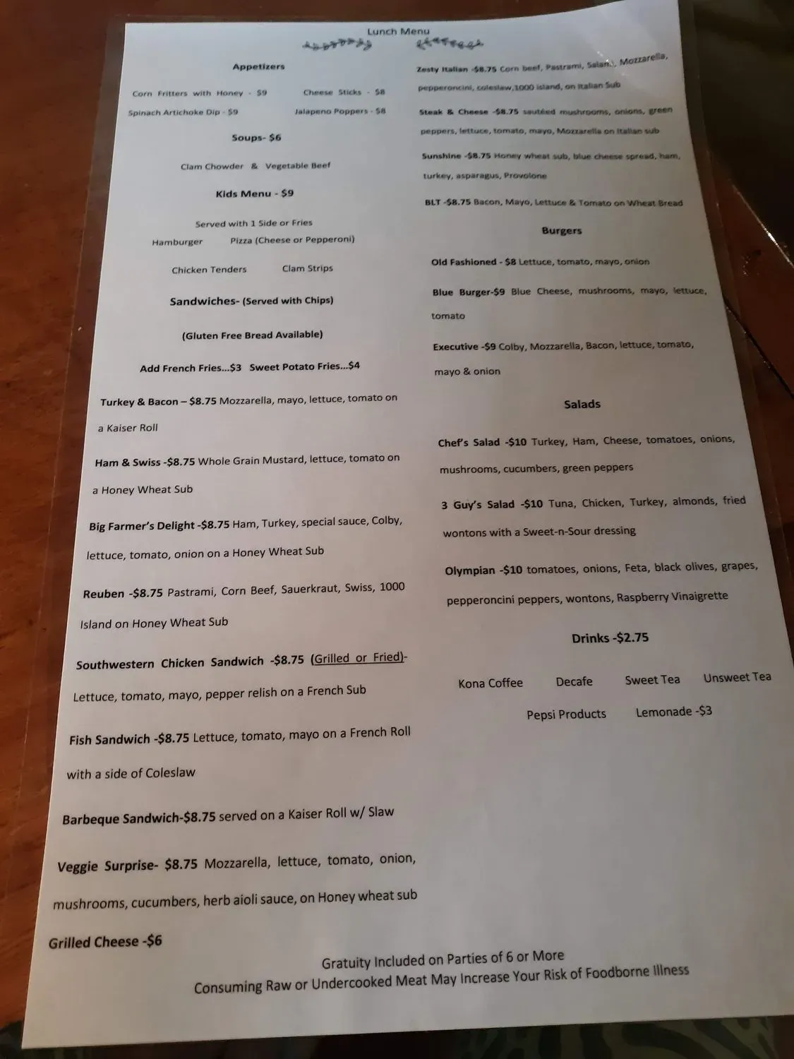 Log House 1776 Restaurant Menu - Updated November 2025