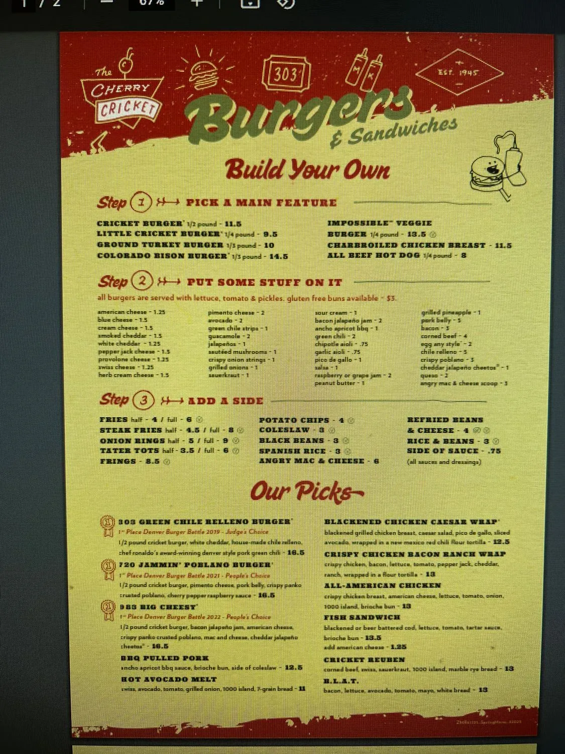 Menu 1