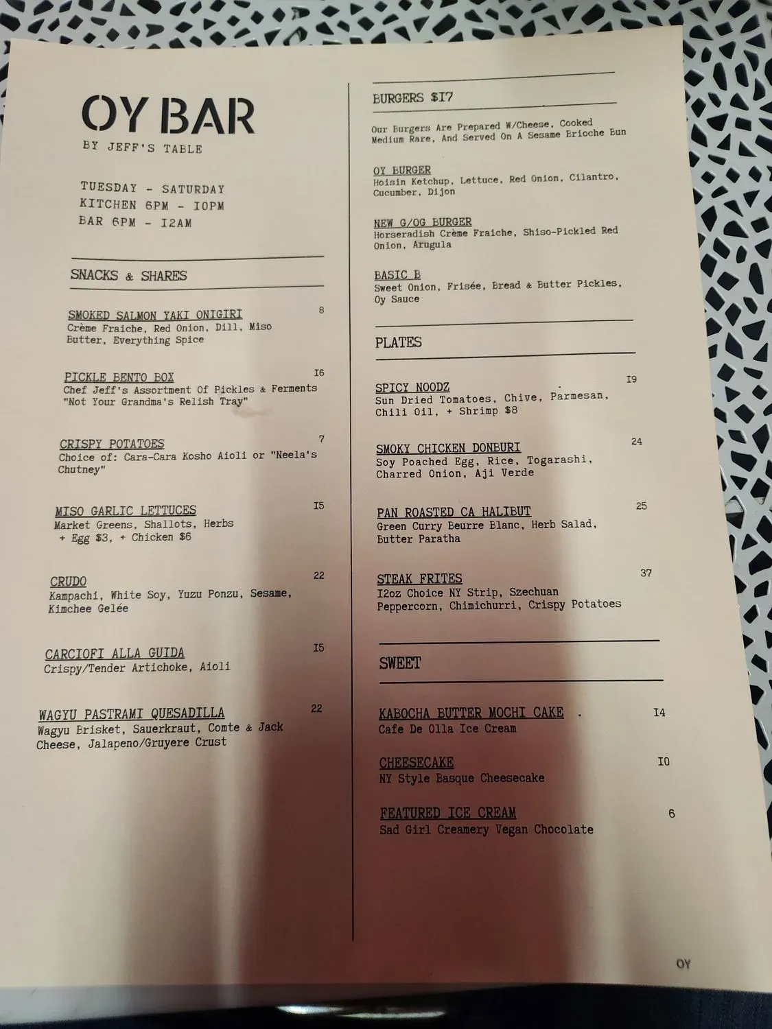 Menu 1