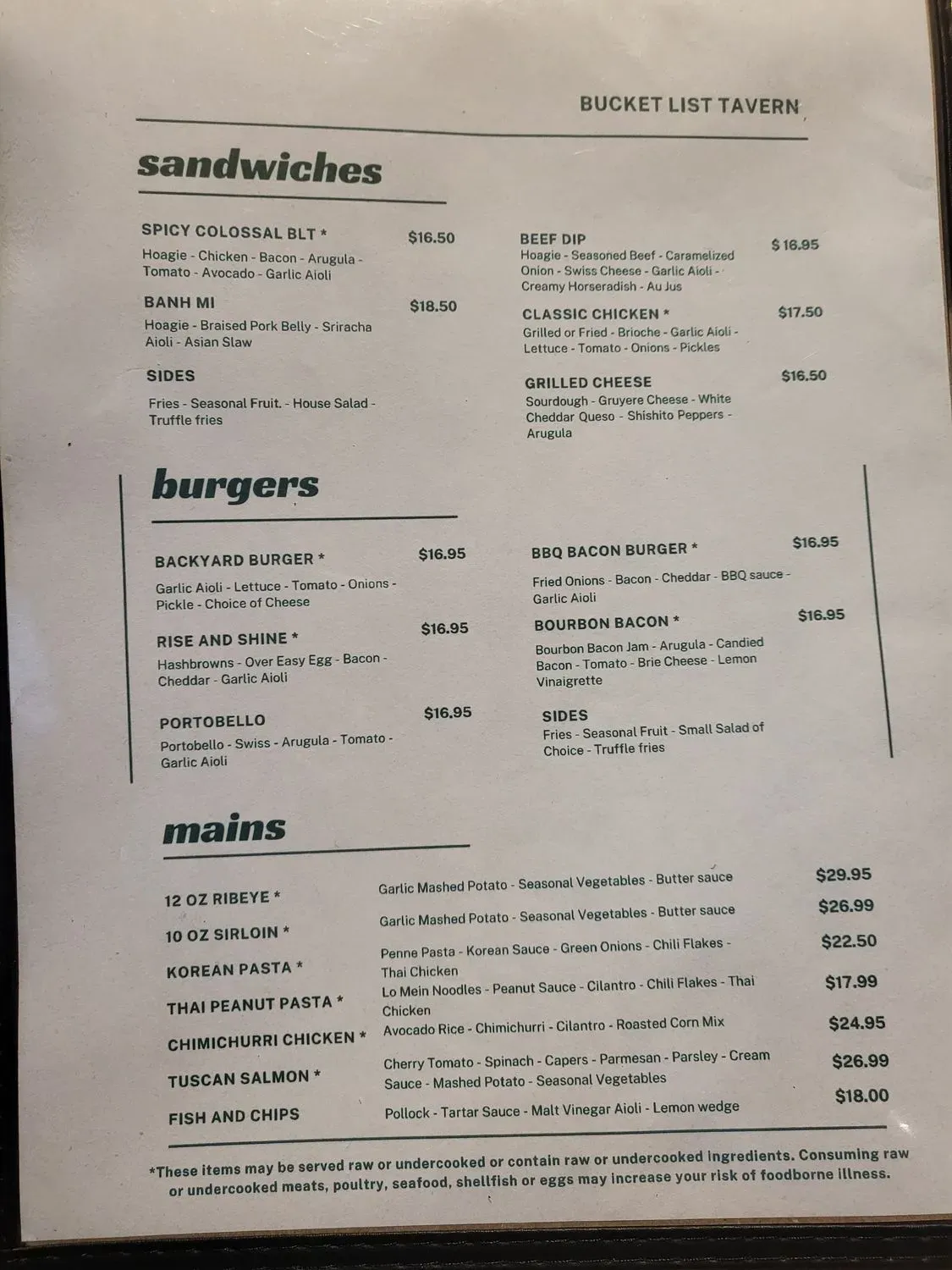 Menu 1