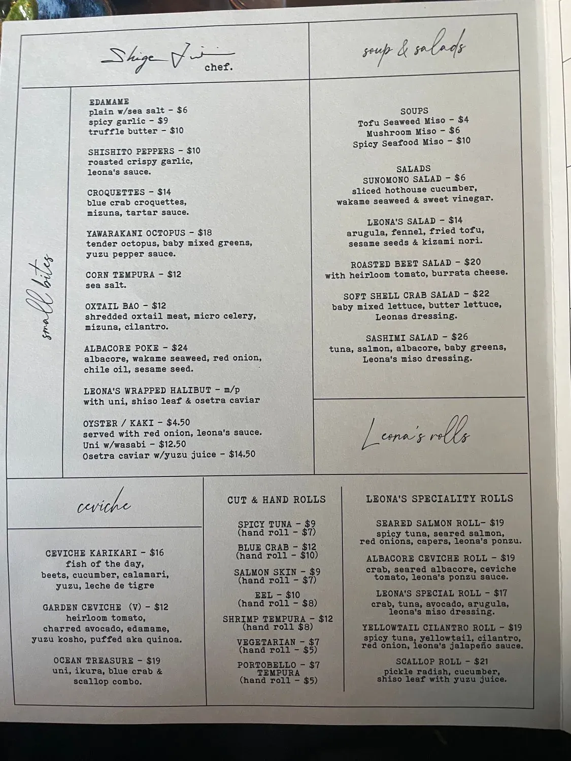 Menu 2