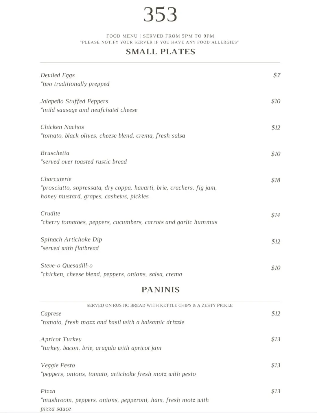 Menu 1