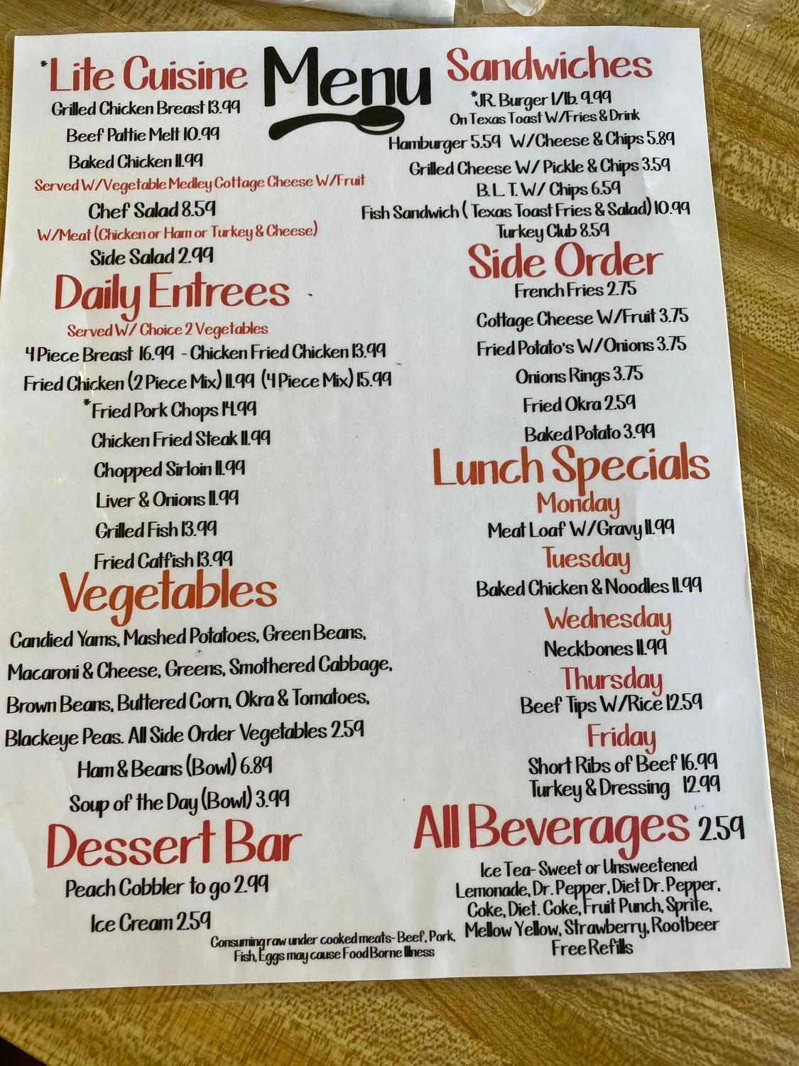 Menu 1