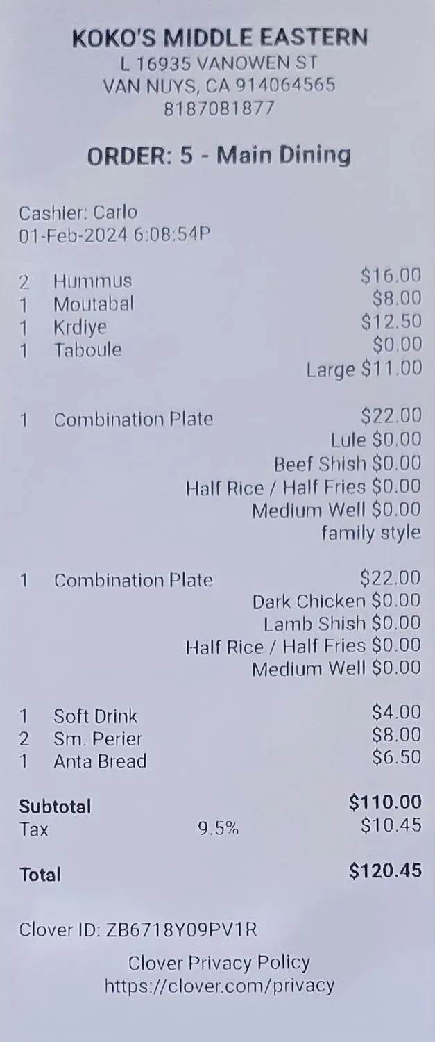 Menu 1