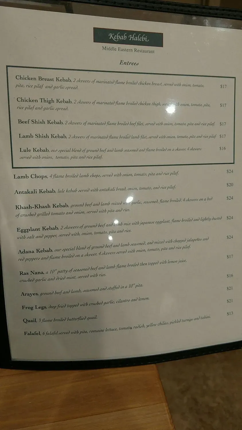 Menu 5