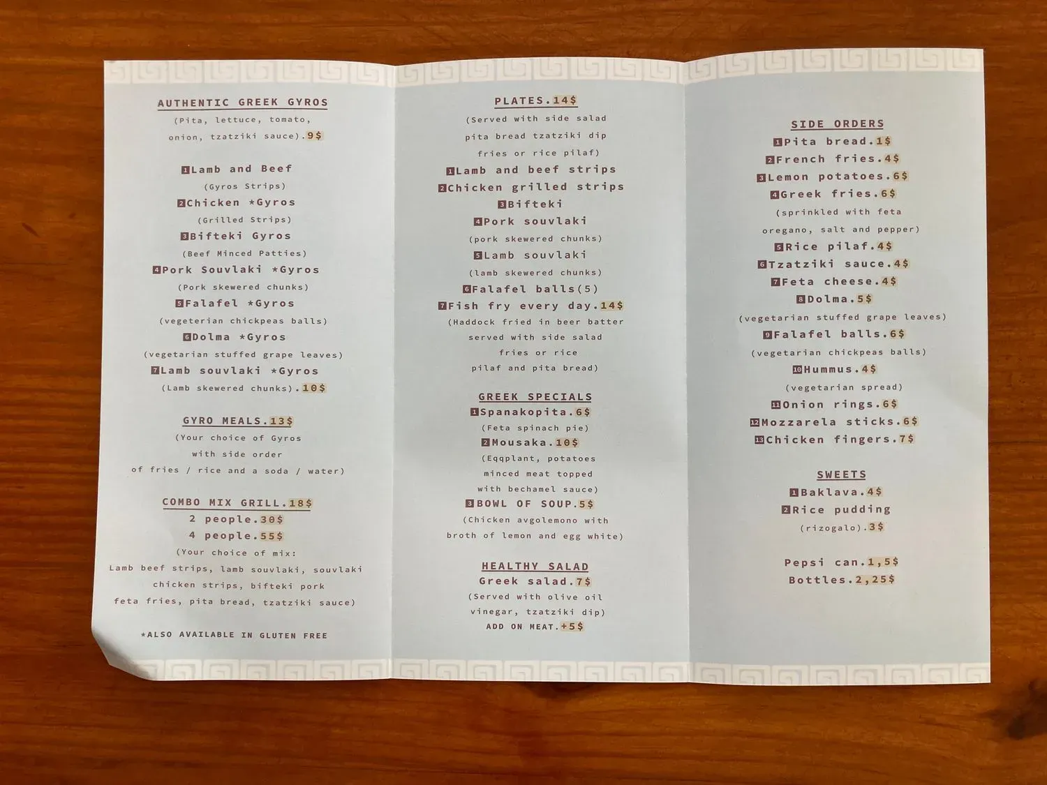 Menu 4