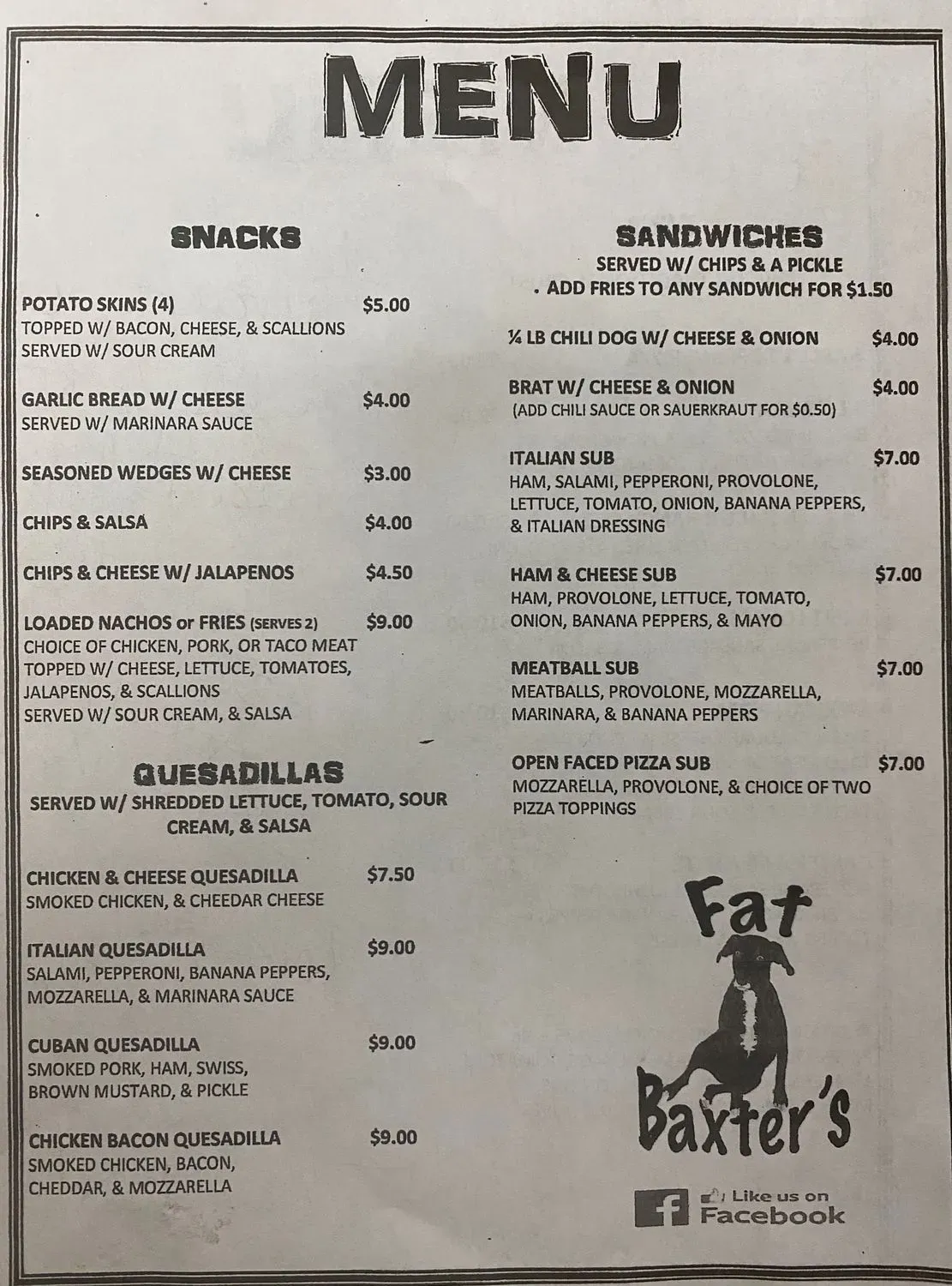 Menu 1