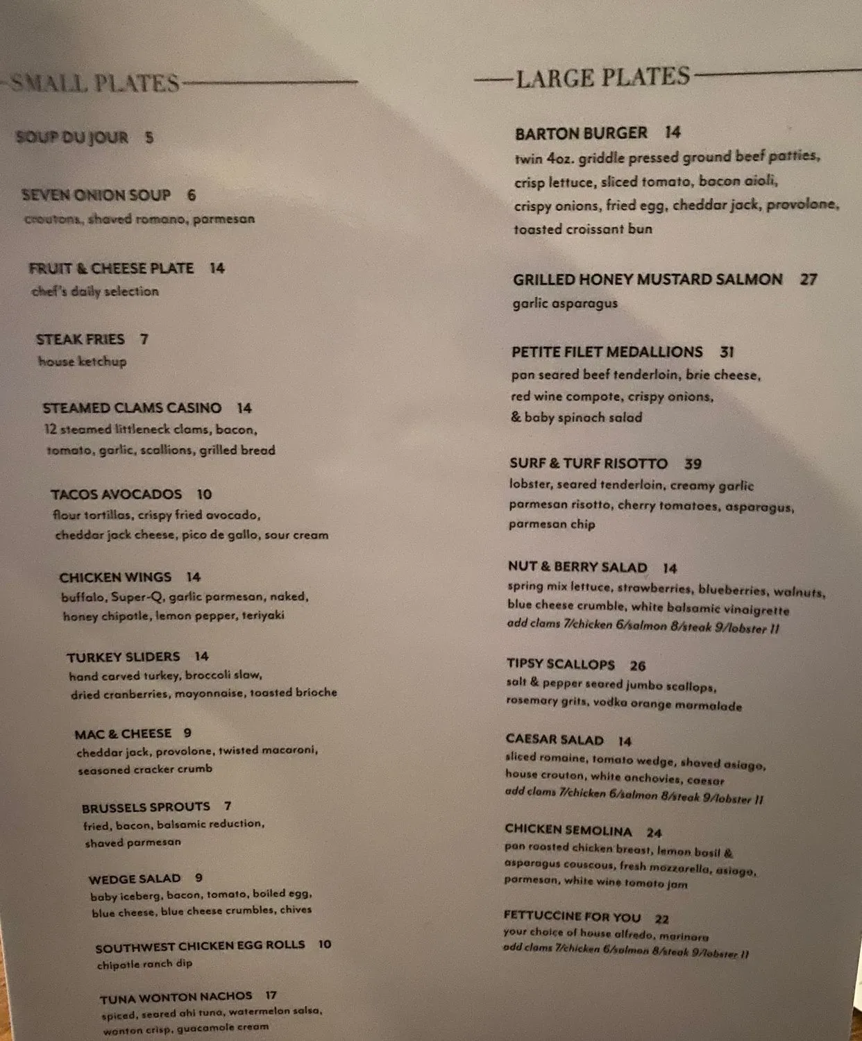 Menu 1