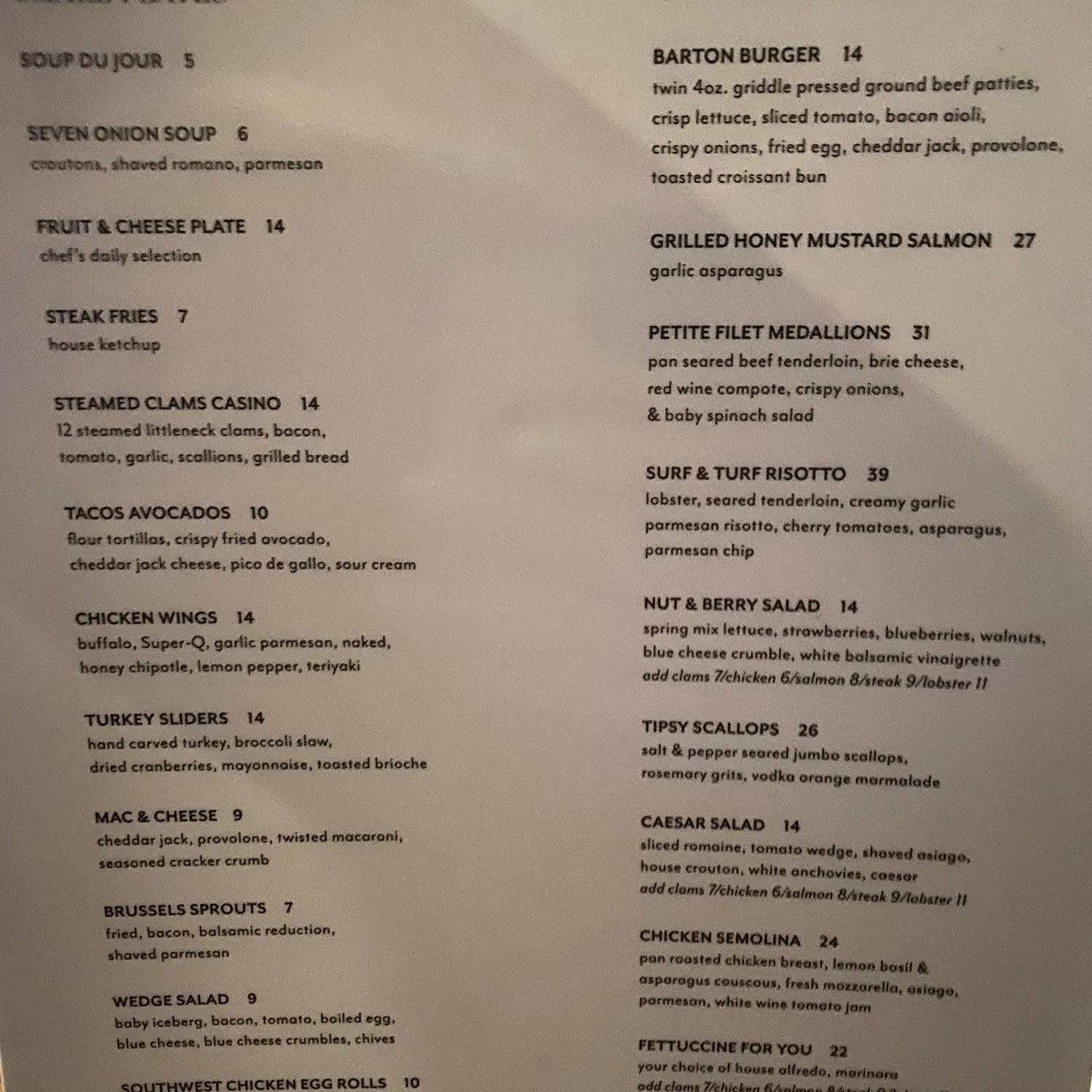 Menu 1