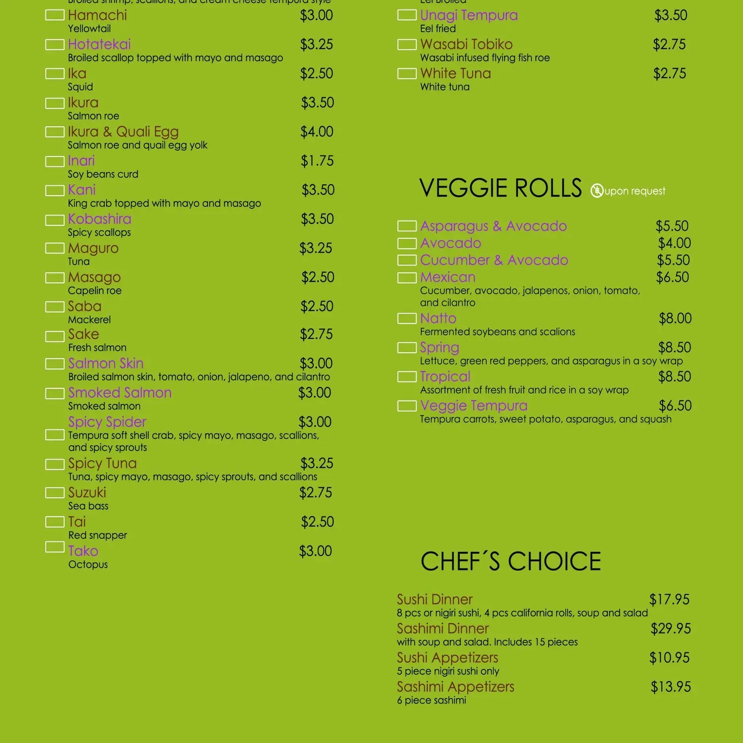 Menu 3