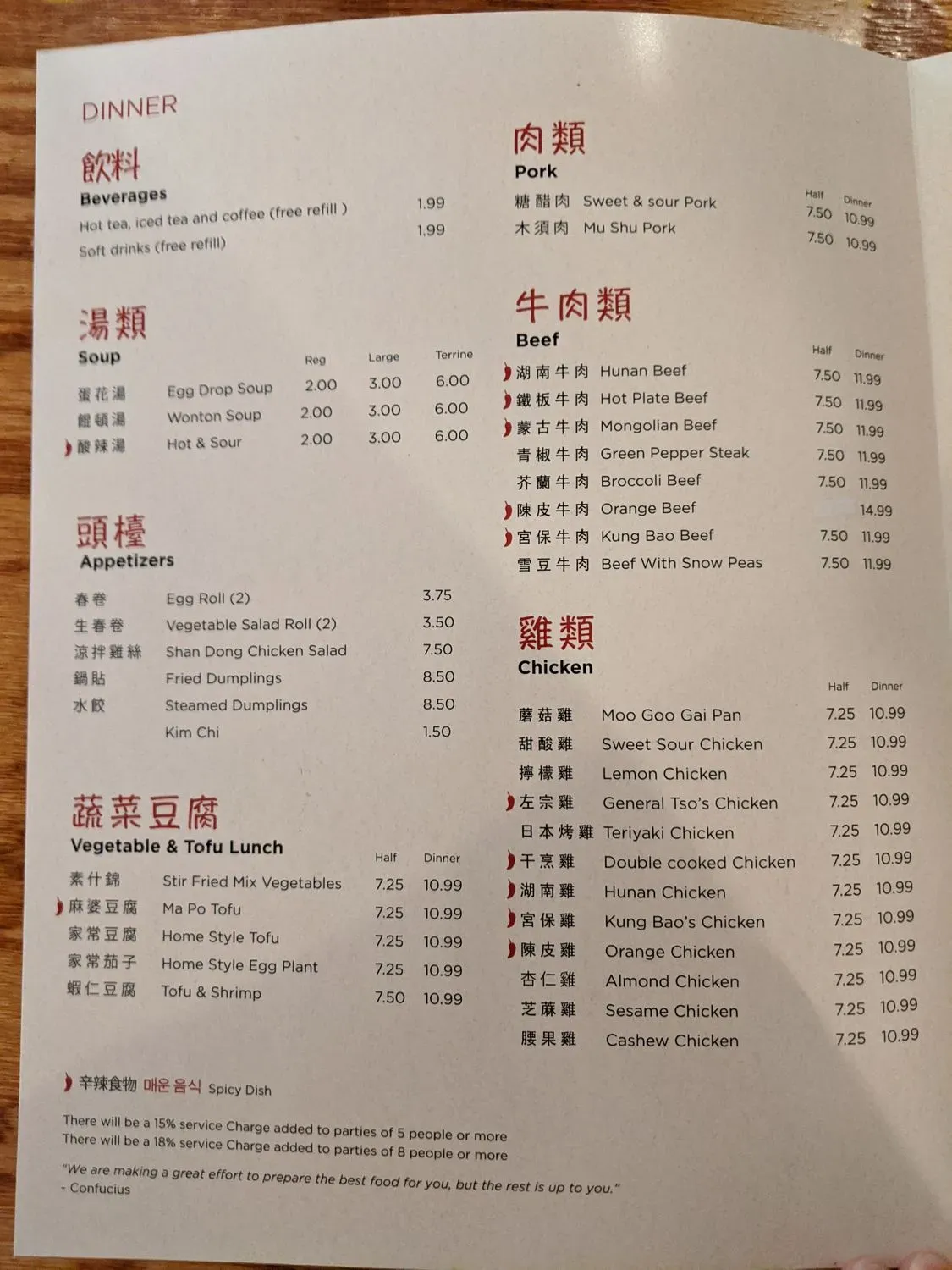 Menu 6