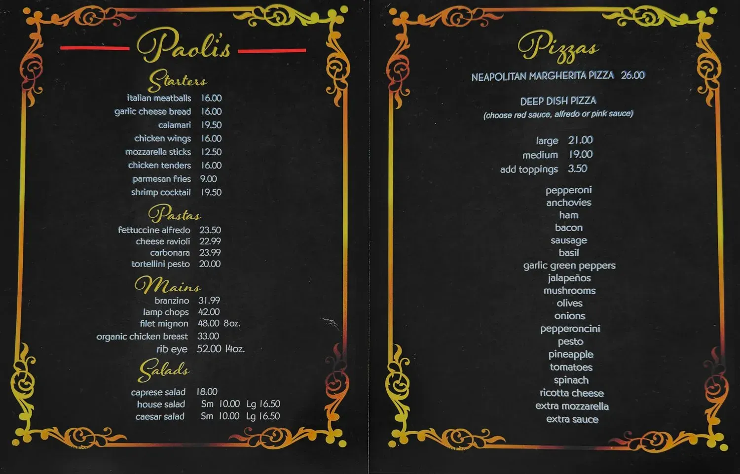 Menu 1