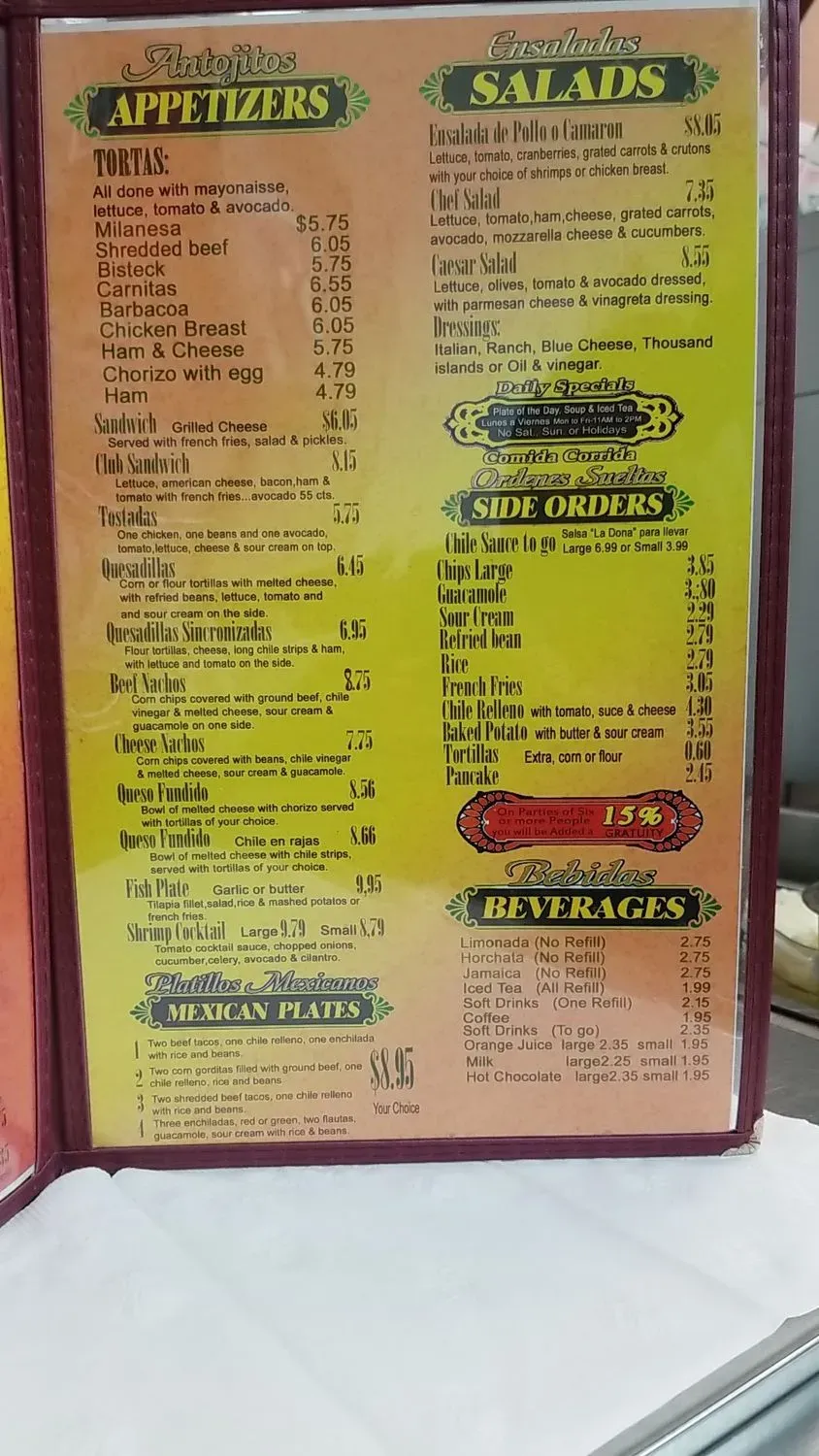 Menu 5