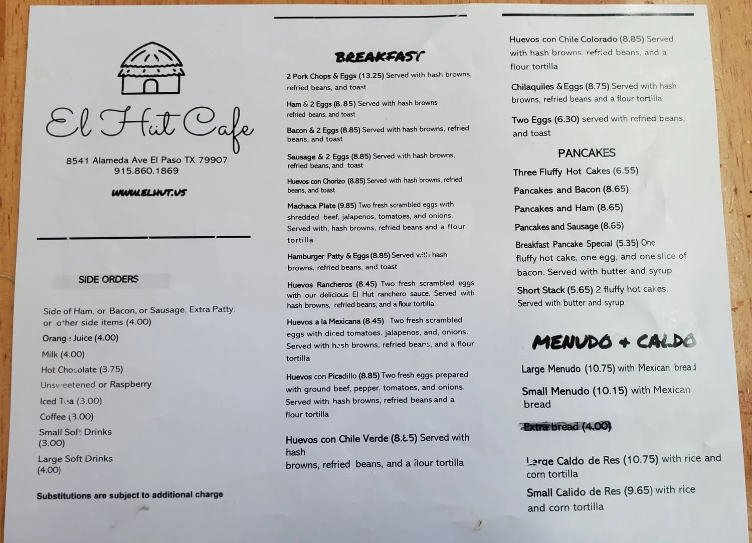 Menu 1