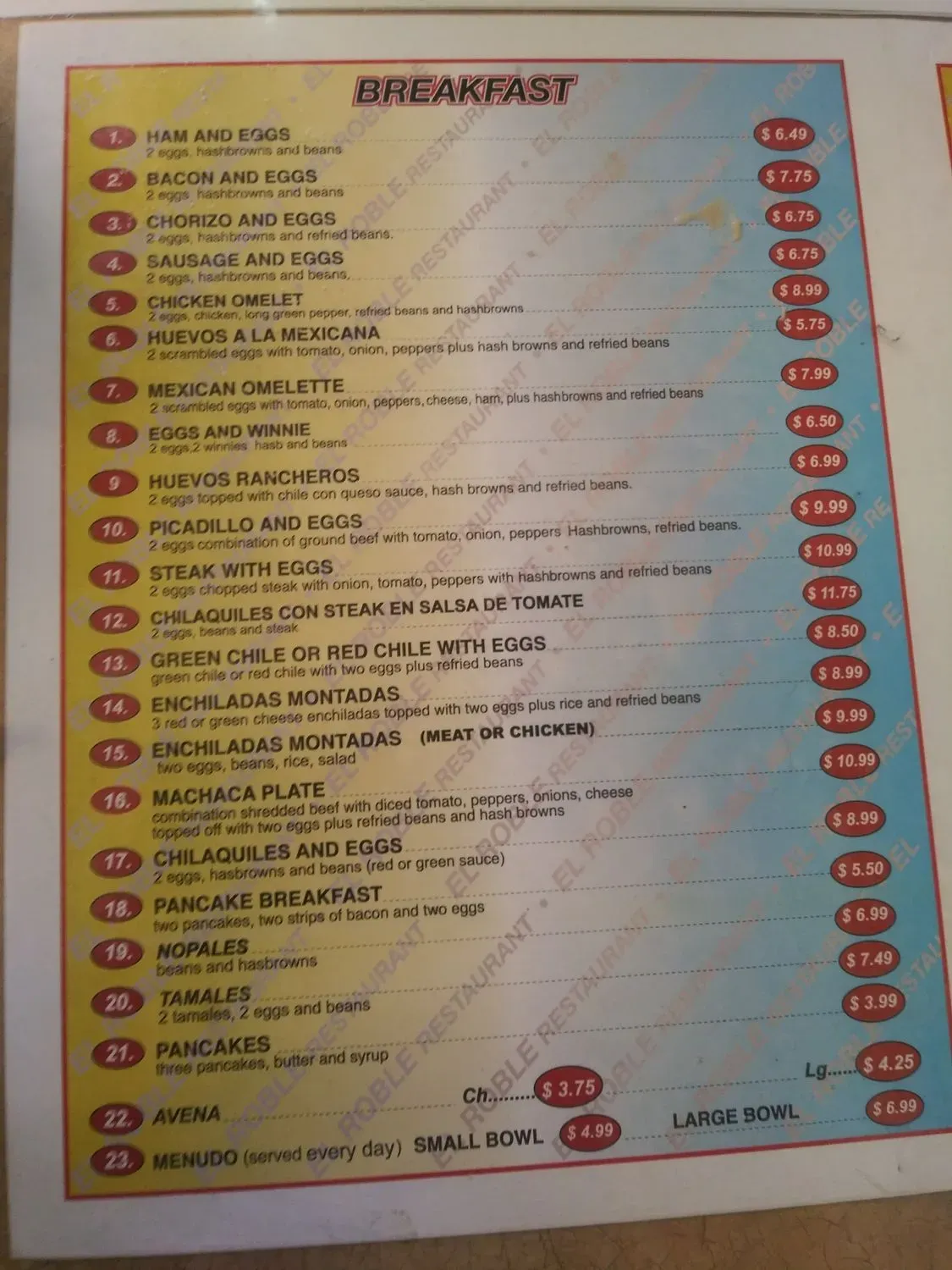 Menu 1