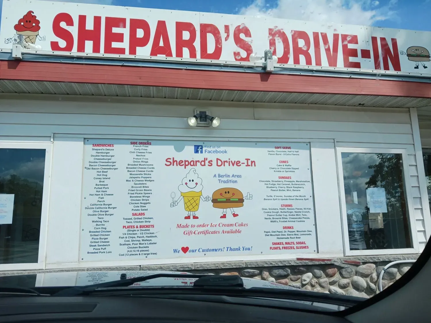Shepard's Drive-In Menu - Updated November 2025
