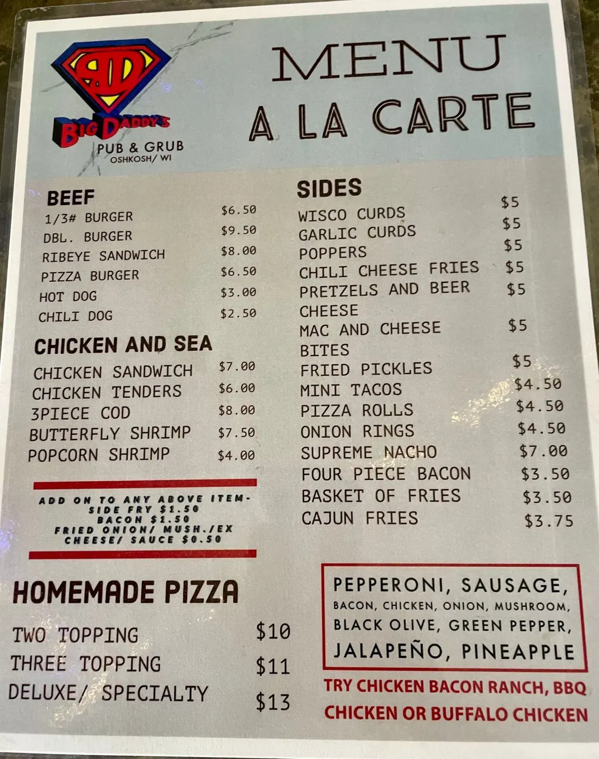 Menu 1