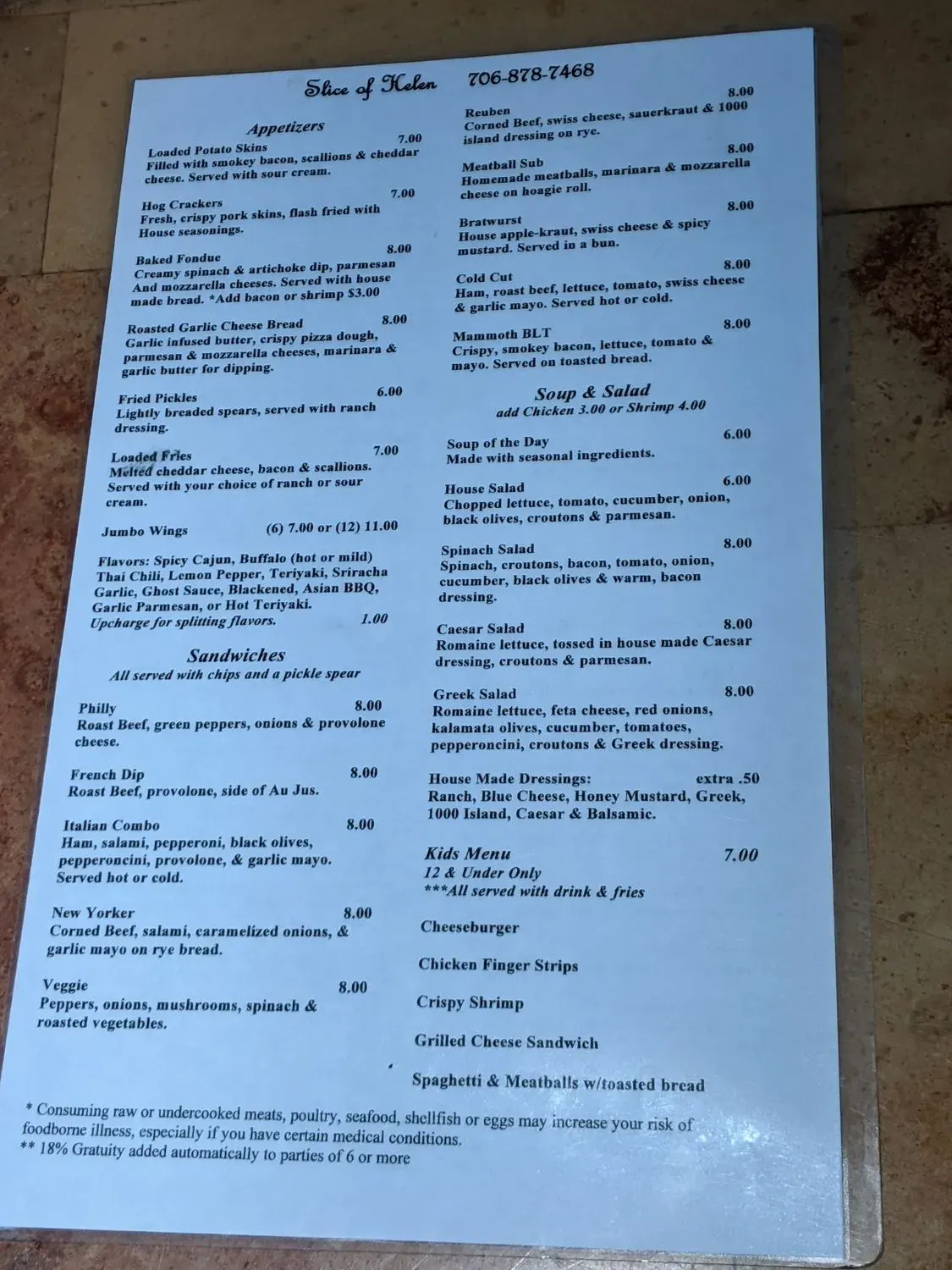 Menu 6