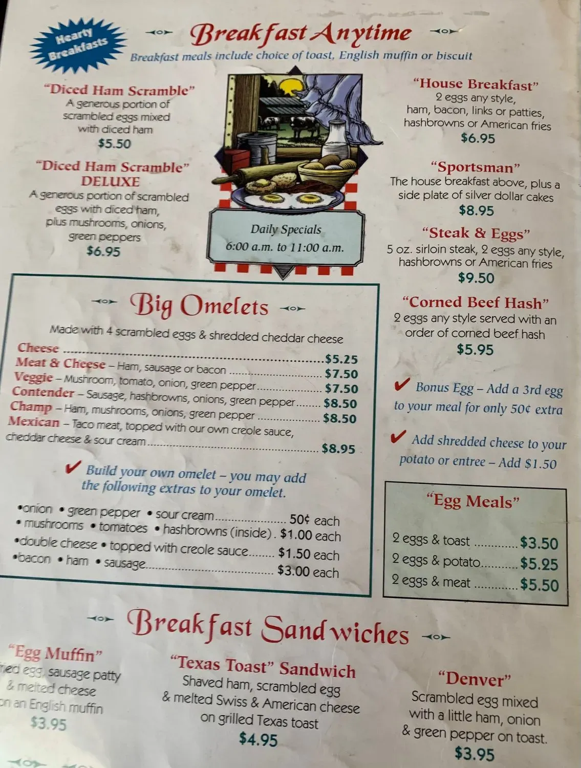 Time Out Menu - Updated November 2025