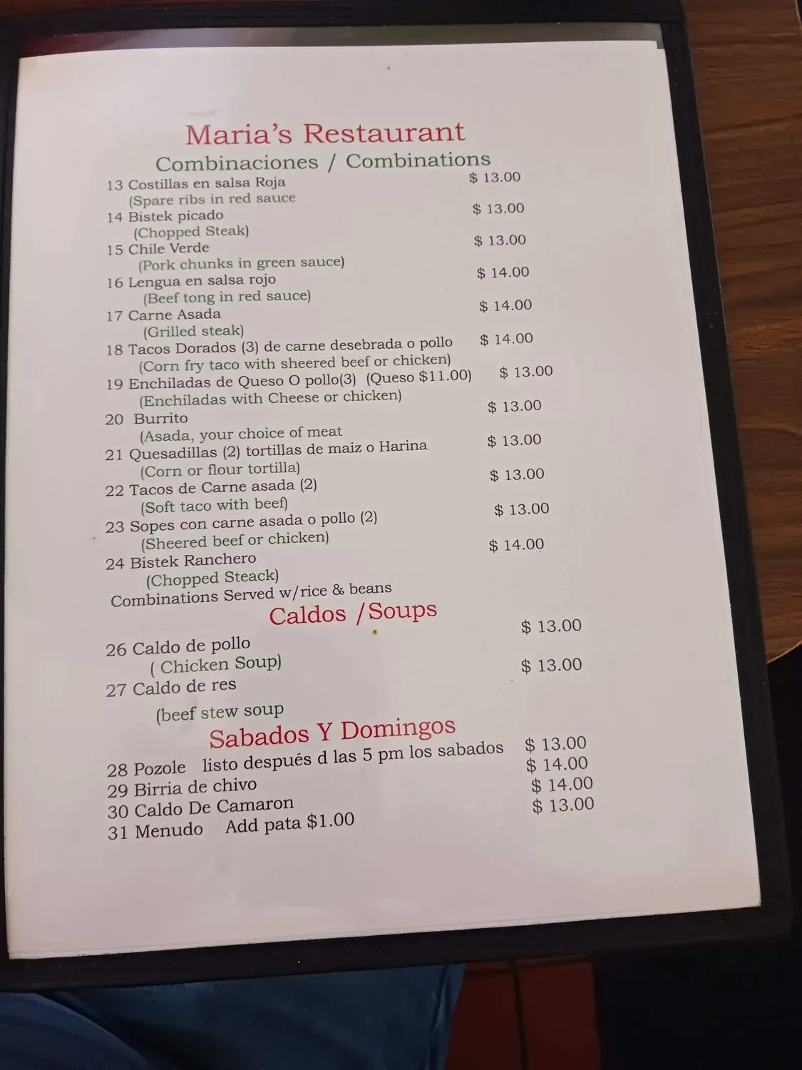 Menu 1