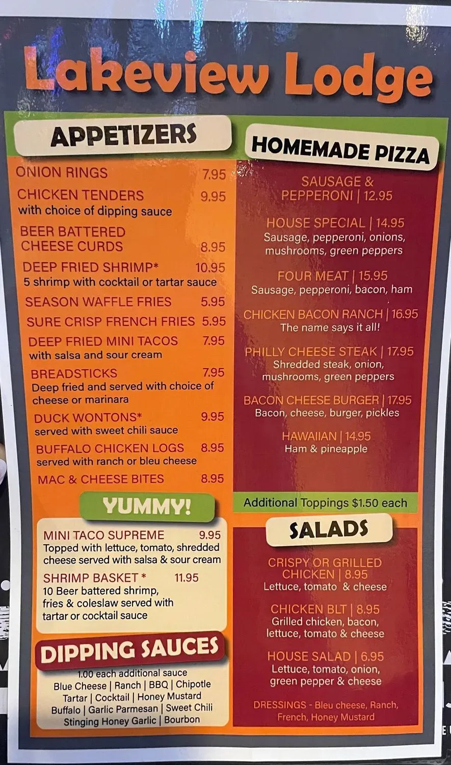 Loiselle's Lakeview Lodge Menu - Updated November 2025