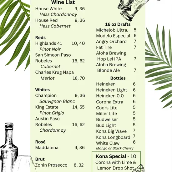 Lanterns Restaurant and Tavern Menu | Waianae, HI | Checkle