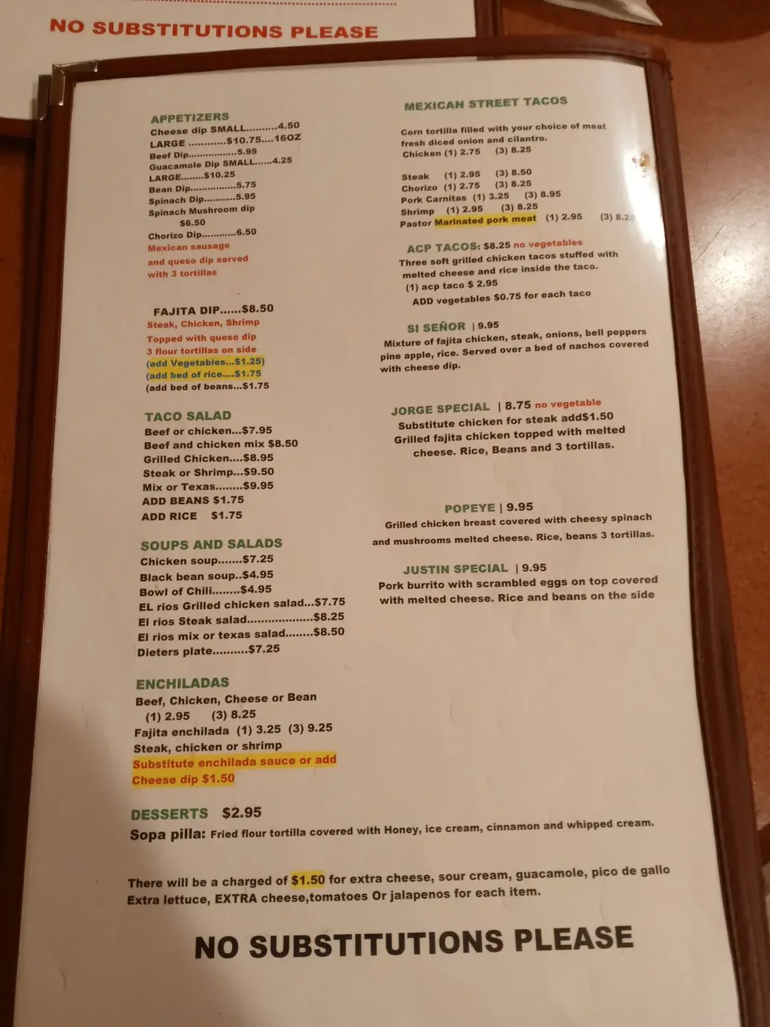 Menu 1