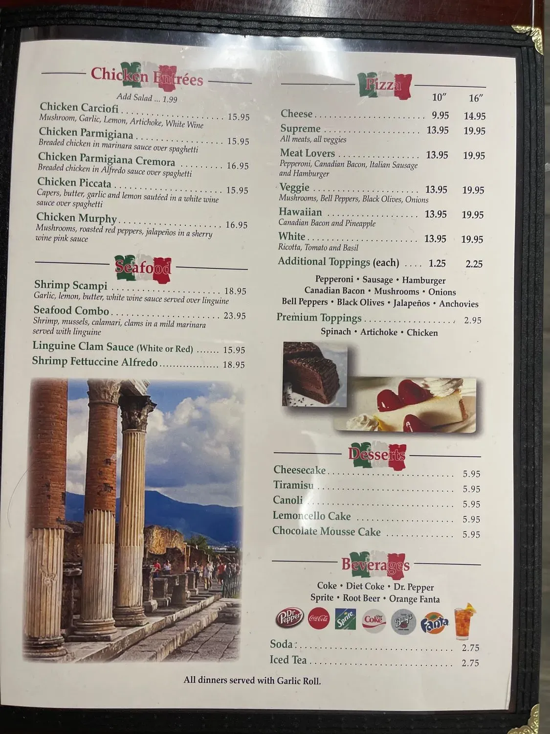 romas 2 Menu - Updated November 2025